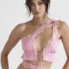 Lorena Pink Floaty Cropped Top