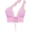 Lorena Pink Floaty Cropped Top