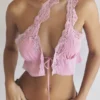 Lorena Pink Floaty Cropped Top