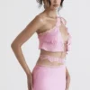 Lorena Pink Floaty Cropped Top