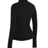 Lori Black Crystallised Lace Up Top
