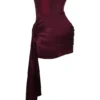 Loubella Mulberry Strapless Corset Dress