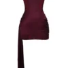Loubella Mulberry Strapless Corset Dress