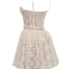 Louisa Vintage Cream Lace Mini Dress