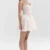 Louisa Vintage Cream Lace Mini Dress