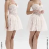 Louisa Vintage Cream Lace Mini Dress