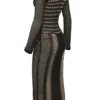 Loula Black Plunge Midi Dress