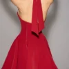 Loulette Red Halter Neck Bow Mini Dress