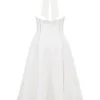 Loulou Ivory Halter Neck Midi Dress