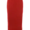Lourdes Scarlet Cashmere Blend Maxi Skirt