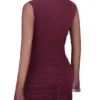 Lucasta Mulberry Gathered Mini Dress