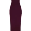 Lucia Grape Strapless Corset Maxi Dress