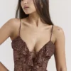 Lucianna Espresso Lace Maxi Dress