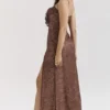 Lucianna Espresso Lace Maxi Dress