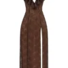 Lucianna Espresso Lace Maxi Dress