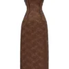 Lucianna Espresso Lace Maxi Dress