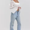 Lucie White Pleated Top