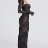 Lucienne Black Lace Maxi Dress – Limited Edition