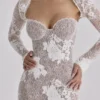 Lucienne Ivory Embroidered Lace Maxi Dress – Limited Edition