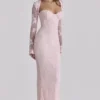 Lucienne Pink Lace Maxi Dress