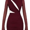 Lucinda Mulberry Cutout Mini Dress
