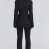 Luella Black Crepe Hourglass Blazer Jacket