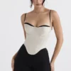 Luette Beige Satin Underwired Corset