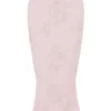 Luisette Pink Metallic Floral Satin Midi Skirt