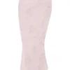 Luisette Pink Metallic Floral Satin Midi Skirt