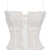 Lula Ivory Sequin Pleat Corset