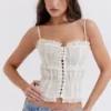 Lula Ivory Sequin Pleat Corset