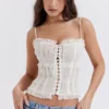 Lula Ivory Sequin Pleat Corset