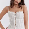 Lula Ivory Sequin Pleat Corset