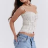 Lula Ivory Sequin Pleat Corset