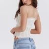 Lula Ivory Sequin Pleat Corset