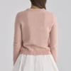 Lumi White Cotton Flared Mini Shorts