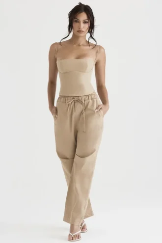 Luna Camel Cargo Trousers