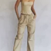 Luna Camel Cargo Trousers