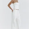 Luna White Cargo Trousers