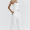 Luna White Cargo Trousers