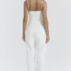 Luna White Cargo Trousers
