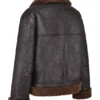 Madden Brown Vegan Shearling Aviator Jacket