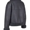 Madden Grey Vegan Shearling Aviator Jacket
