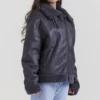 Madden Grey Vegan Shearling Aviator Jacket