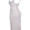 Madeleine Violet Ice Vinyl Midi Dress