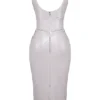 Madeleine Violet Ice Vinyl Midi Dress