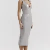 Madeleine Violet Ice Vinyl Midi Dress