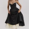 Mademoiselle Black Tulle Midi Dress