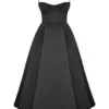 Mademoiselle Black Tulle Midi Dress