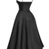 Mademoiselle Black Tulle Midi Dress